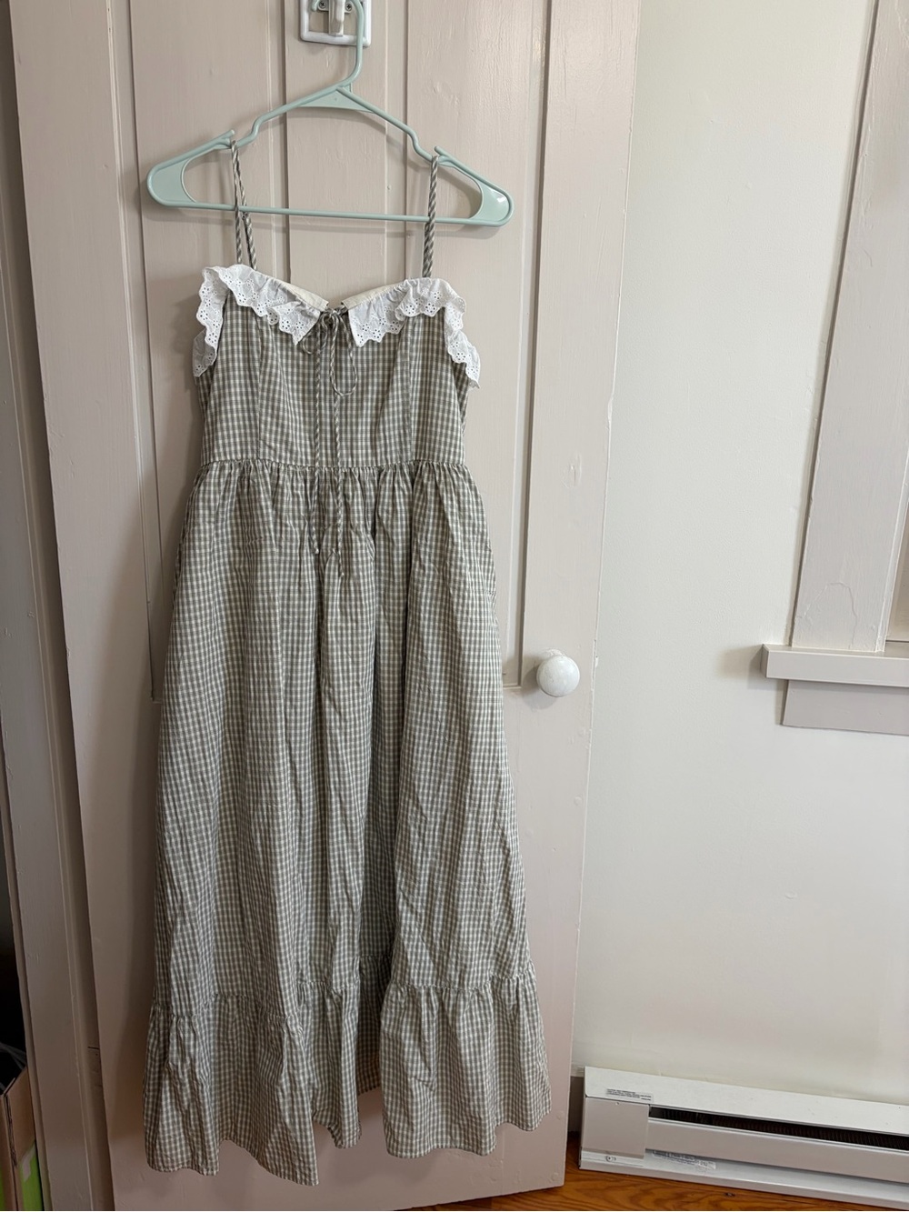 Neuflora Carolina Dress, Green Gingham
